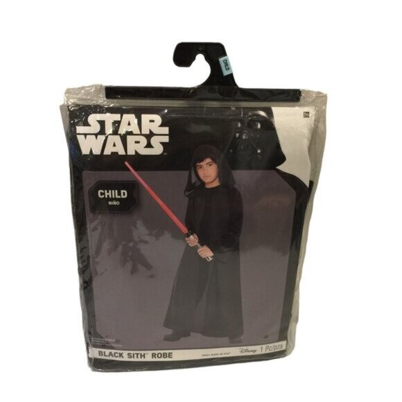 Disney Star Wars BLACK SITH ROBE Child Up to Size 10 - Picture 1 of 3